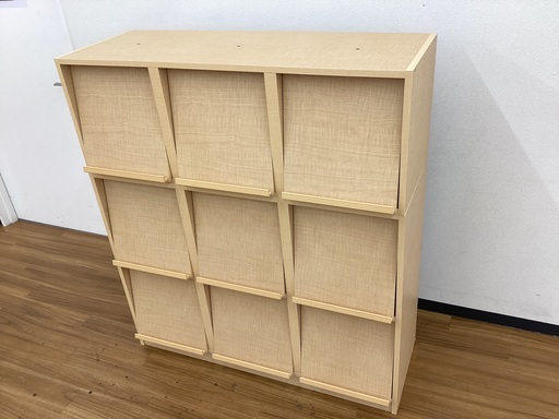 【トレファクマーケット久喜店】マガジンラック フラップ扉 3×3 幅 113cm