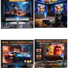 【新品】プロジェクター 家庭用革新型Android TV12.0搭載・4K対応の画像