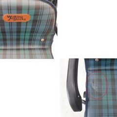 幸和製作所 シルバーカー Walking Stecky チェックグリーン 301 杖立て付き 買い物カー 介護 福祉 手押し 歩行サポート 歩行 手押し車 苫小牧西店の画像