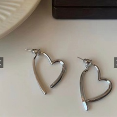 GRL ハートフープピアス しるシルバーの画像