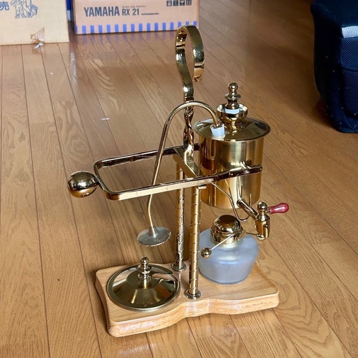 バランスサイフォン　コーヒーメーカー　ゴールド調　未使用（ガラスビーカー欠品） ヨーロッパ風