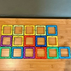 magnet block マグネットブロック　マグブロック　タイヤセット　知育玩具　モンテッソーリ　知育おもちゃ　磁石　ネオフォーマー　マグフォーマー　magformersの画像
