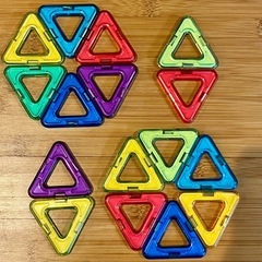 magnet block マグネットブロック　マグブロック　タイヤセット　知育玩具　モンテッソーリ　知育おもちゃ　磁石　ネオフォーマー　マグフォーマー　magformersの画像