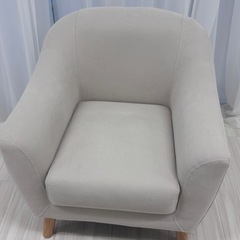 一人用ソファ　ホワイト　ソファ　の画像