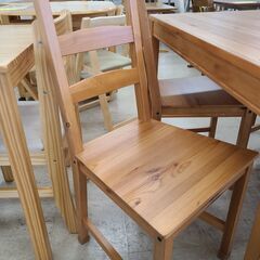 J1542【リユースのサカイ柏店】IKEA　イケア　ダイニングテーブルセット　椅子4脚付　JOKKMOKK　クリーニング済の画像