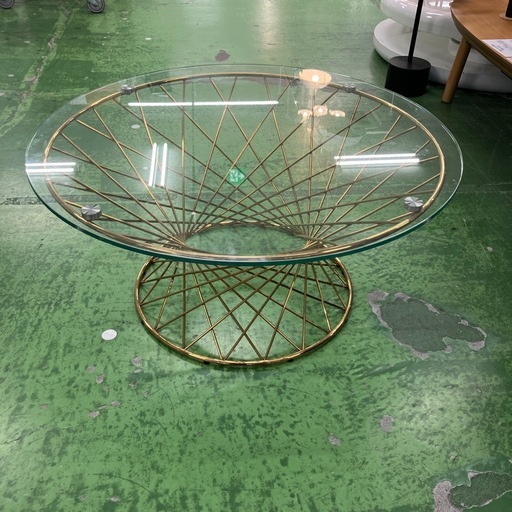 Franc franc ガラス天板ローテーブル