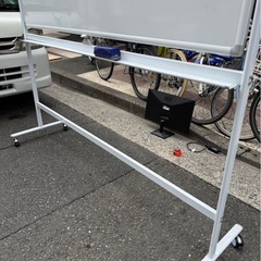 キャスター脚付きホワイトボード　片面ホワイトボードの画像