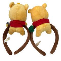 186000 現状品 2点 プーさん カチューシャ ぬいぐるみ まとめ売り [0000000001093]の画像