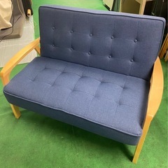 2人掛け コンパクトソファ 　ニトリ ルッキ2　ファブリックソファ　ブルーの画像