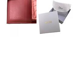 クリスチャンディオール Christian Dior 二つ折り財布 カナージュ ピンクの画像