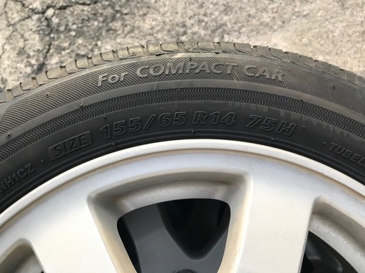 14インチ！ダイハツ純正 155/65R14  エコピア ８分山 ４本セット