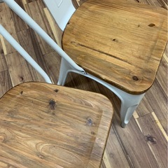 スチールダイニングチェア　ヴィンテージ風　2脚セットの画像