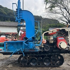 自走式　薪割り機　油圧式　クボタエンジン　6.8馬力　まきわり機　薪割り　　薪割　改造薪割り機　クローラー　キャタ　ガソリン　油圧　宮崎　簡易始動動画あり　の画像