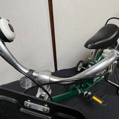 無印良品 16インチ 幼児用自転車（グリーン）補助輪＋キックスタンド付き  の画像