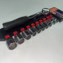 髙儀　GISUKE　ラチェットハンドル ソケットレンチセット　No.2　ホルダー付　11pcs　11ピース　sq 9.5㎜　中古　③の画像