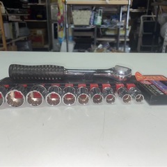髙儀　GISUKE　ラチェットハンドル ソケットレンチセット　No.2　ホルダー付　11pcs　11ピース　sq 9.5㎜　中古　③の画像