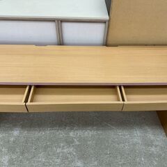 ★リユースのサカイ高崎店★TJ12913  デスク ライトブラウン H74×D45×W180 クリーニング済みの画像