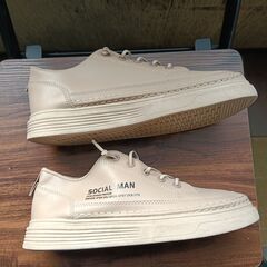 新品 24.5cm レディース スニーカー ブラウン 厚底 シューズ  識別番号:【N383-S】の画像