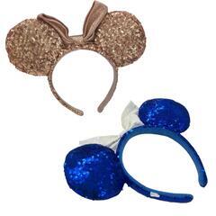 186000 Disney ディズニー 2点 カチューシャ ミニー スパンコール 星 美品 まとめ売り ペアコーデ [0000000001121]の画像