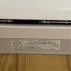 ② 　冷房　暖房　シャープ  エアコン　2018年　良好の画像