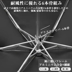 超軽量 折りたたみ傘 UPF50+ 180g　コンパクト 晴雨兼用　オフホワイトの画像