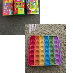 知育玩具　くもん　絵合わせ　紐通し　英語　計6点の画像