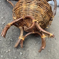 天然素材　ナチュラル　鉢カバー　プランターカバー　木製 枝　変形の画像