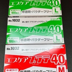 エブケア プラスチックグローブ 使い捨てゴム手袋 パウダーフリー ML 300枚の画像