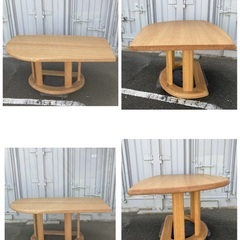 【廃盤】ナガノインテリア フレンドリーテーブル 半円 曲線 幅150cm 綺麗の画像