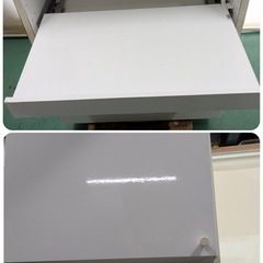 【中古】大阪引取限定　IKEA UTRUSTA 21072 引き出し式シェルフ ハイグロス レンジ台　ホワイト【II196　KNI1F011】の画像