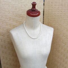 MIKIMOTO パール ネックレス 長さ 45㎝ 珠サイズ 約6.5mm 総重量28.3g 金具 750(18金) ミキモト アクセサリー K18 札幌 手稲の画像