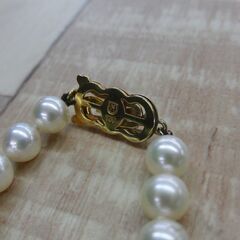 MIKIMOTO パール ネックレス 長さ 45㎝ 珠サイズ 約6.5mm 総重量28.3g 金具 750(18金) ミキモト アクセサリー K18 札幌 手稲の画像