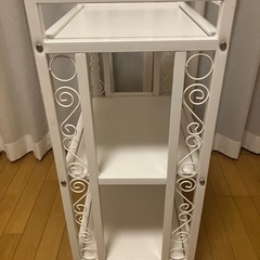 【0円】キャスター付き3段ワゴン（ホワイト）30日まで引き取り希望の画像