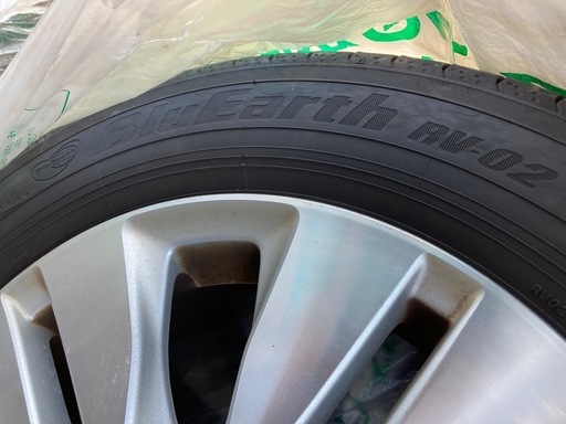 ホンダ純正16インチアルミ⭐️5穴⭐️205/60R16⭐️ヨコハマタイヤ⭐️ブルーアース⭐️8分山⭐️4本セット⭐️RK6ステップワ
