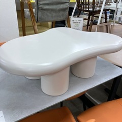 ローテーブル雲型ホワイト【トレファク堺福田店】