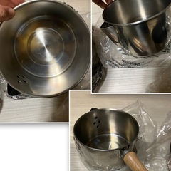 値段交渉可能　取手の外せるフライパン、小鍋、鍋のセットの画像