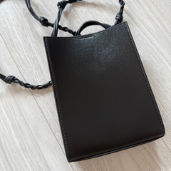 JIL SANDER ブラック ミニショルダーバッグの画像