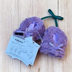 【新品】ぬい服 ミニぬい ポンチョ ふわふわボア パープル ぬい活 ぬいぐるみ用の画像