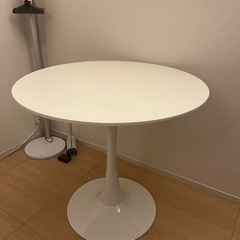 ホワイト80cmダイニング丸テーブルの画像