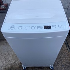 【23区近隣配送設置無料 】 H528 amadana 2019年製 全自動洗濯機 4.5kg コンパクト ホワイト  の画像