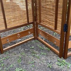 竹製パーティション レトロな衝立ての画像