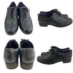 186001 現状品 Clarks クラークス Hamble Oak ハンブルオークル　レザー　(定価￥18000） 23.5 マット　ブラック [0000000001171]の画像