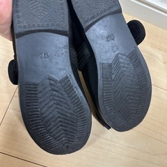 futafuta セレモニーシューズ 黒 リボン17.0cmの画像