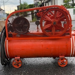 エアーコンプレッサー　BANZAI　バンザイ　CS-222N 三相　200v  2.2kw　iwata cs-265n タンク容量105ℓの画像