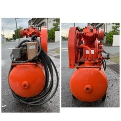 エアーコンプレッサー　BANZAI　バンザイ　CS-222N 三相　200v  2.2kw　iwata cs-265n タンク容量105ℓの画像
