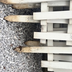 木製フェンス　白の画像