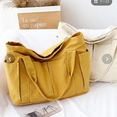 【大容量】値下げしました！キャンバストートバッグ/マザーズバッグの画像