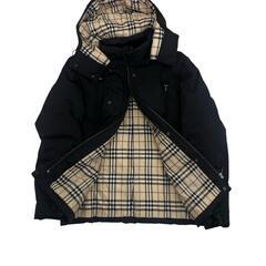 186005 BURBERRY バーバリー ダウンジャケット ノバチェック フード取り外し可能 ブラック [0000000001203]の画像