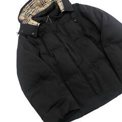 186005 BURBERRY バーバリー ダウンジャケット ノバチェック フード取り外し可能 ブラック [0000000001203]の画像
