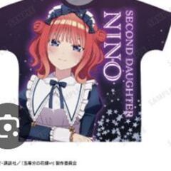 五等分の花嫁中野ニ乃フルグラフィックTシャツ星空メイドverの画像